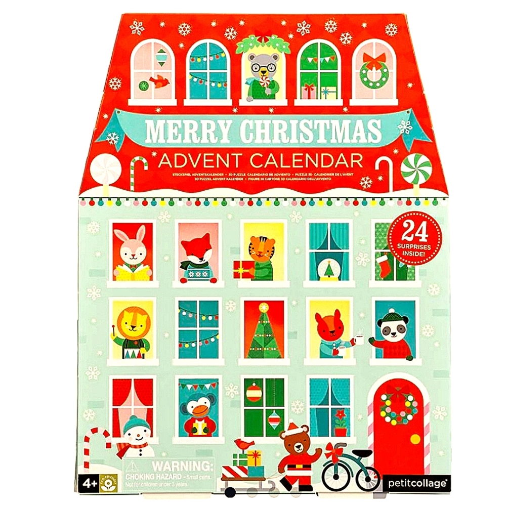 NEW Petit Collage Advent Calendar Christmas Holiday Countdown with 24 Items
